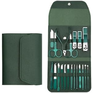 16 PCS Stainless Steel Portable Nail Clipper Set Professional Pedicure Kit Beauty Manicure Set